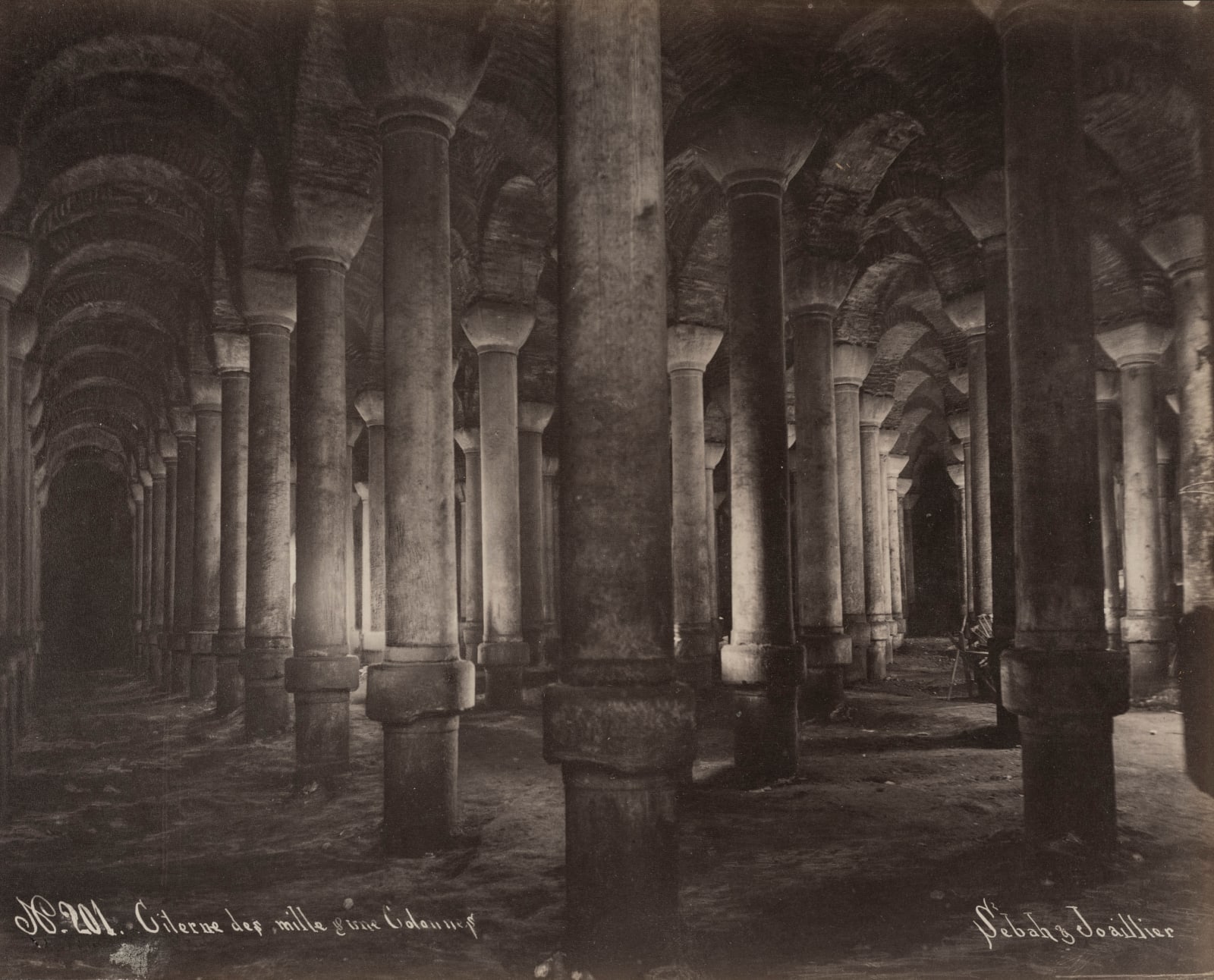 Sébah & Joaillier, Cistern of Thousand and One Columns (Citerne des mille et une Colonnes)