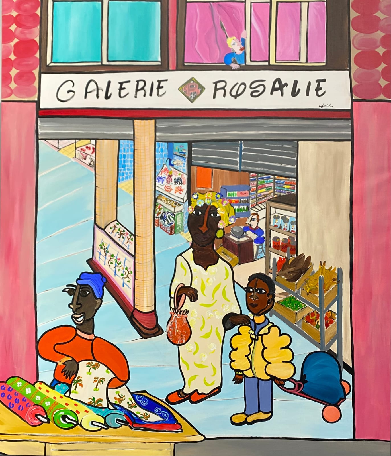 Enfant Précoce, Titty et Coucou au marché, Saint-Denis, 2024