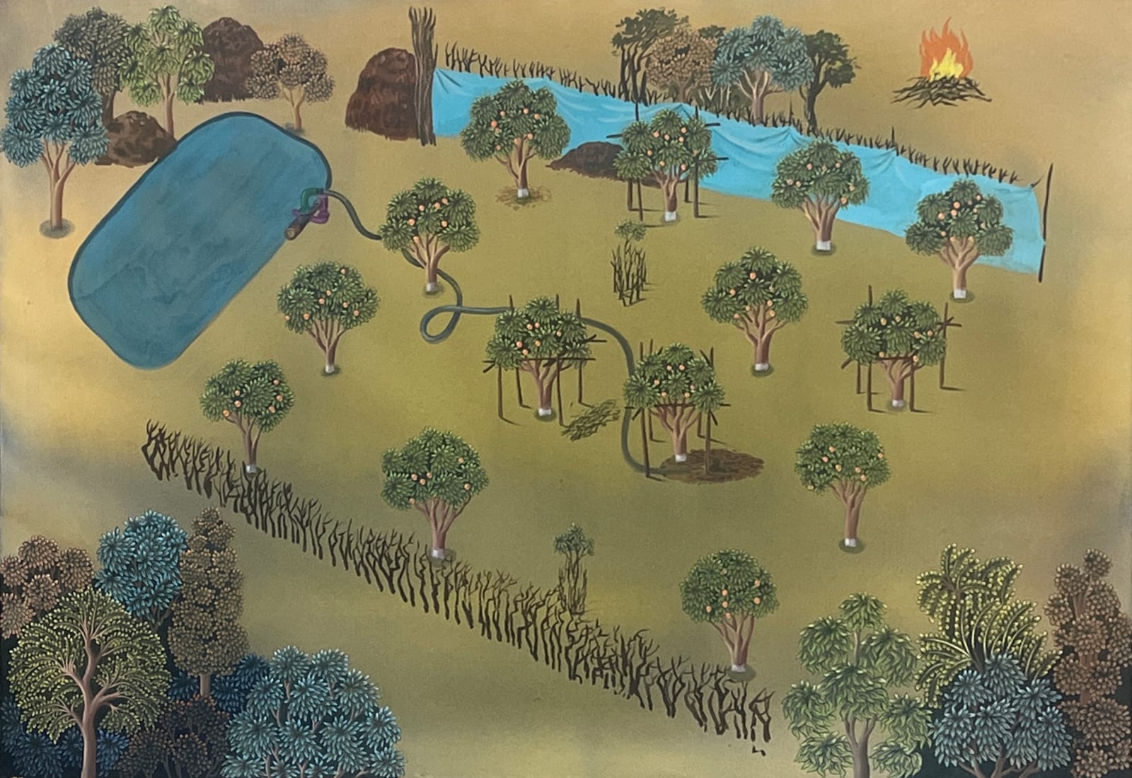 Pavan Kavitkar, Untitled (irrigation of orange farm) , 2026