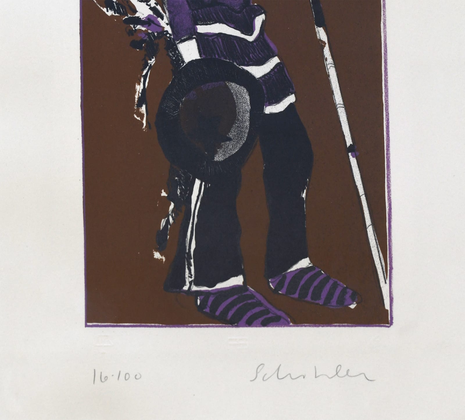 Fritz Scholder, Indian with Shield, 1973