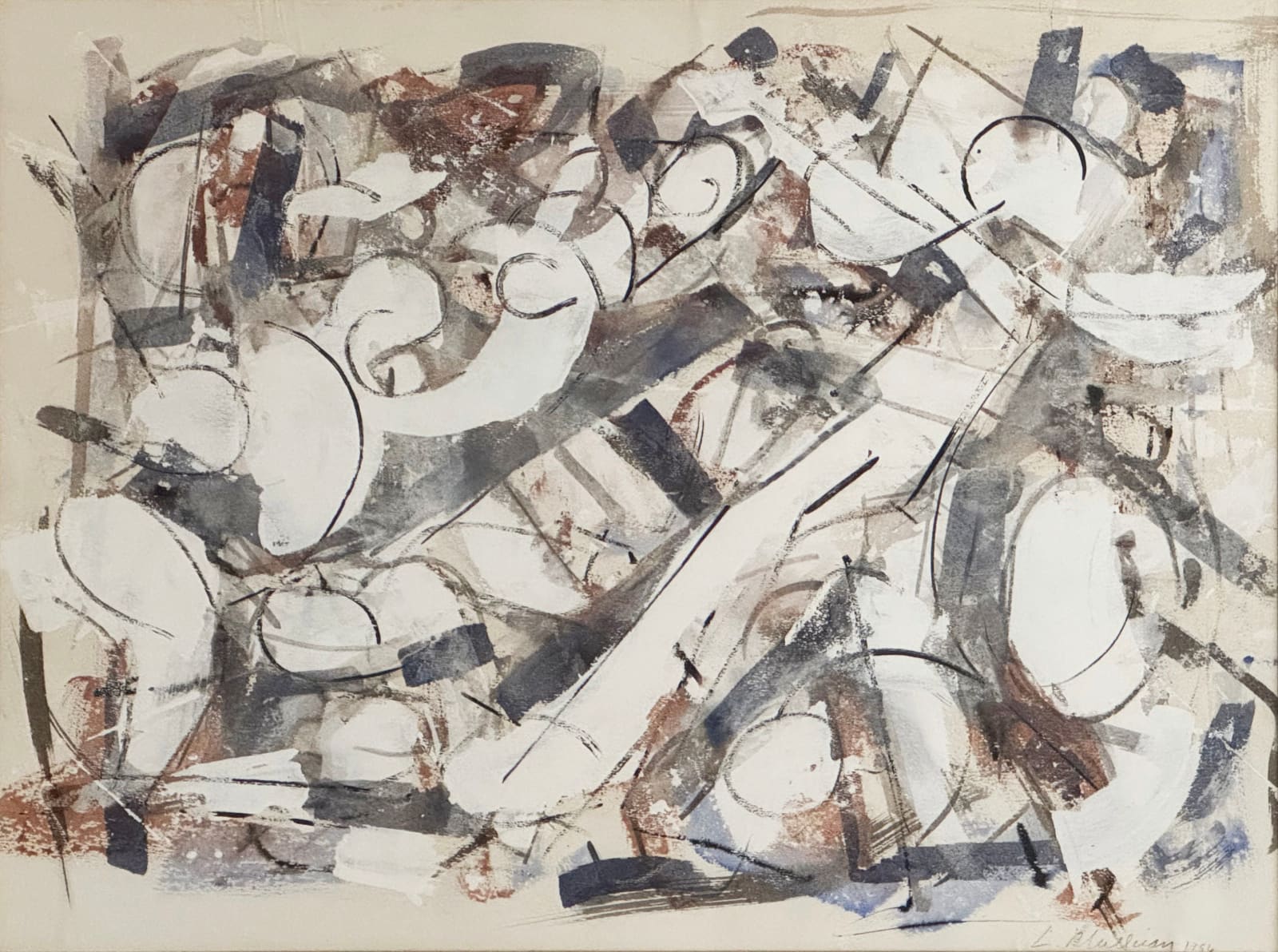 watercolor painting by Lee Mullican