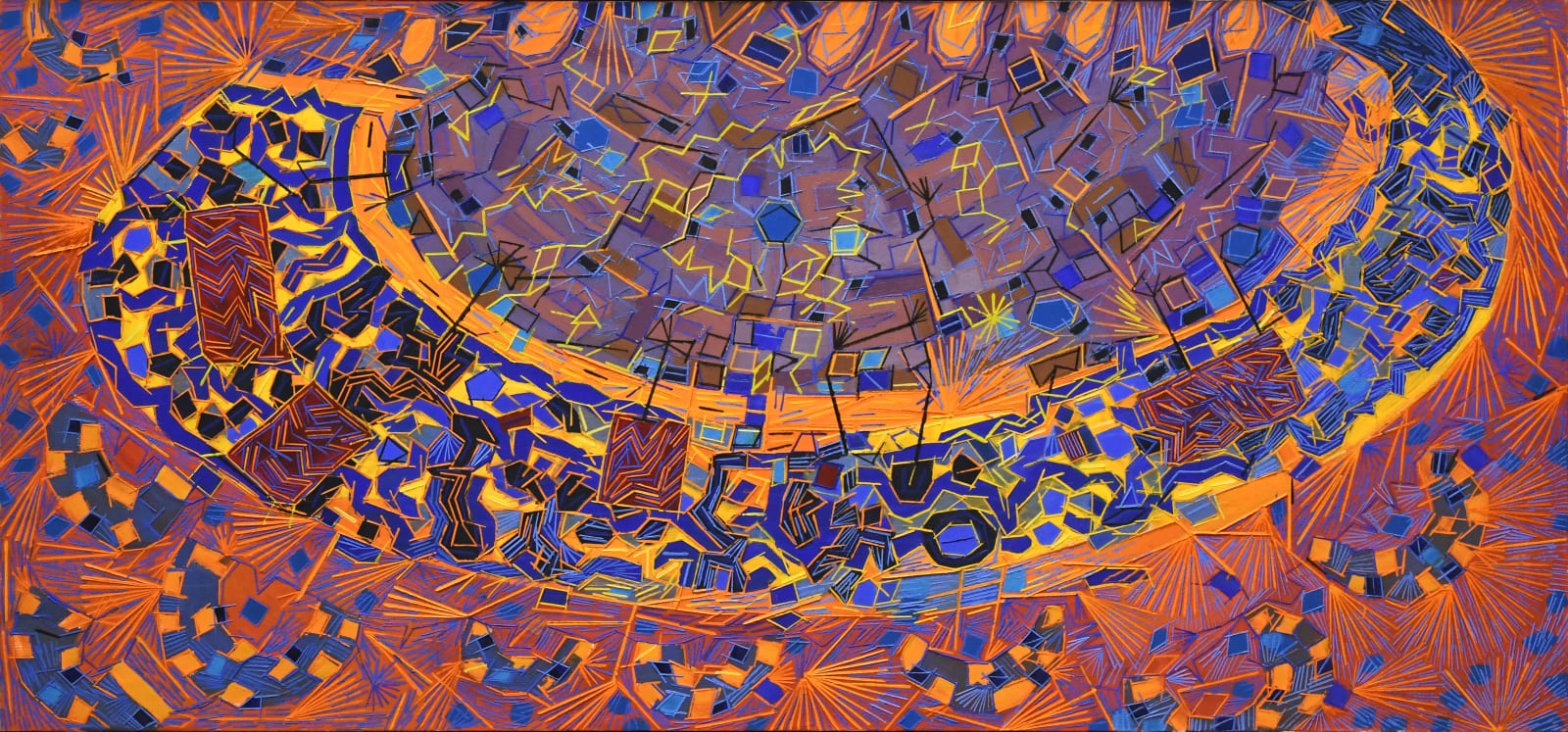 abstract oil painting by Lee Mullican