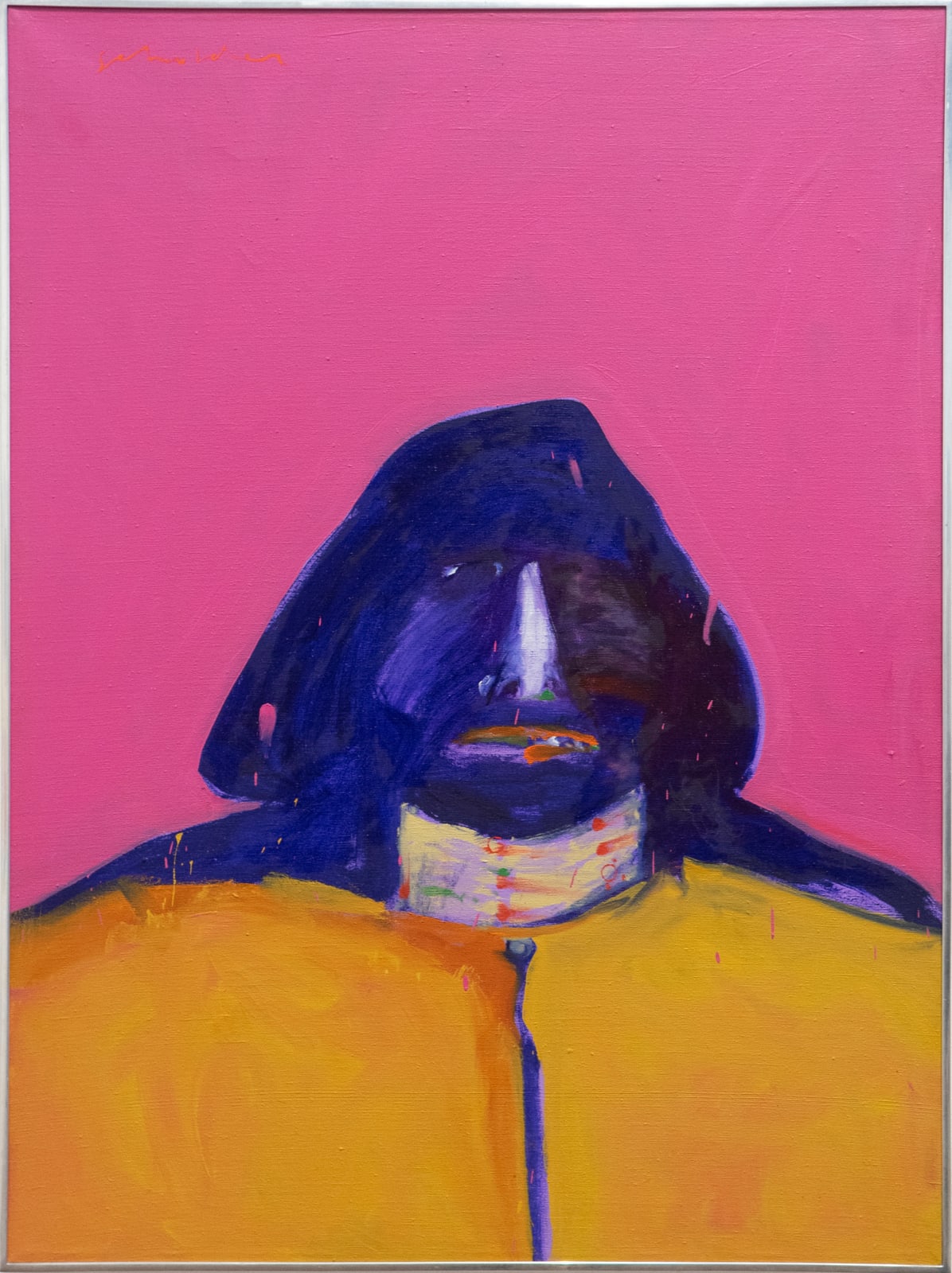 Fritz Scholder, American Portrait with Beaded Collar, 1975