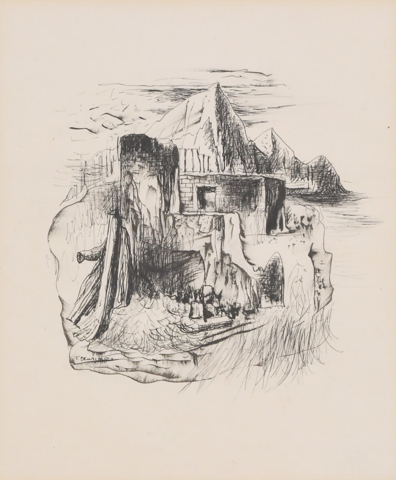 abstract drawing by Thomas Benrimo