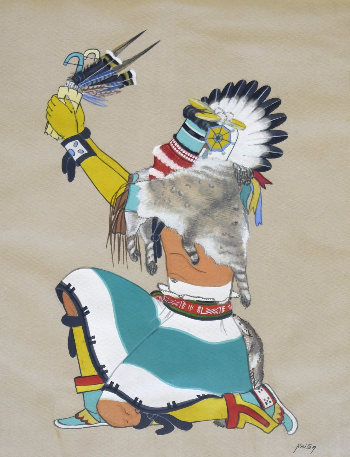 Kai-Sa, Kneeling Figure Making Offering, 1947-1959