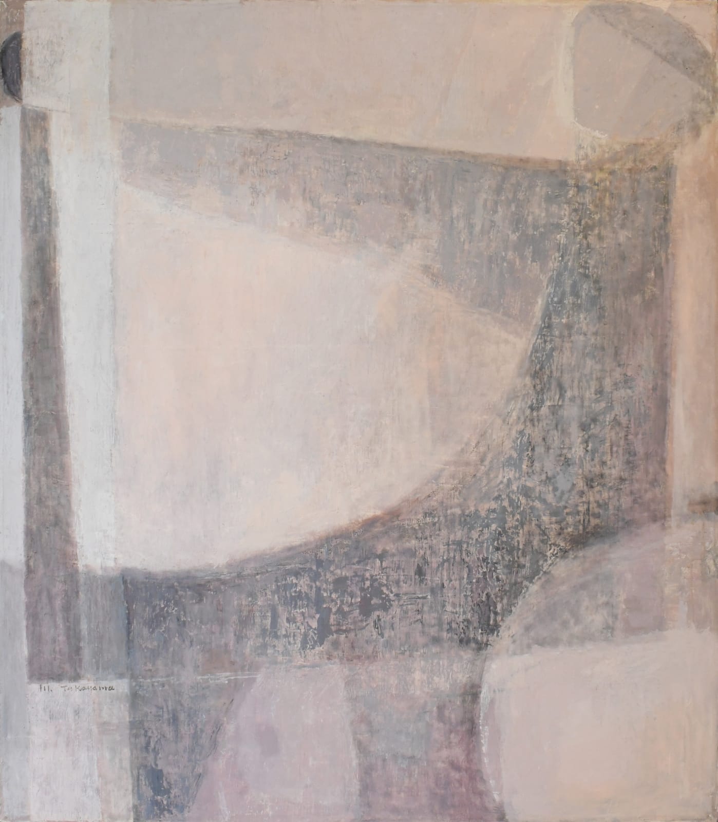 abstract oil painting by Michio Takayama