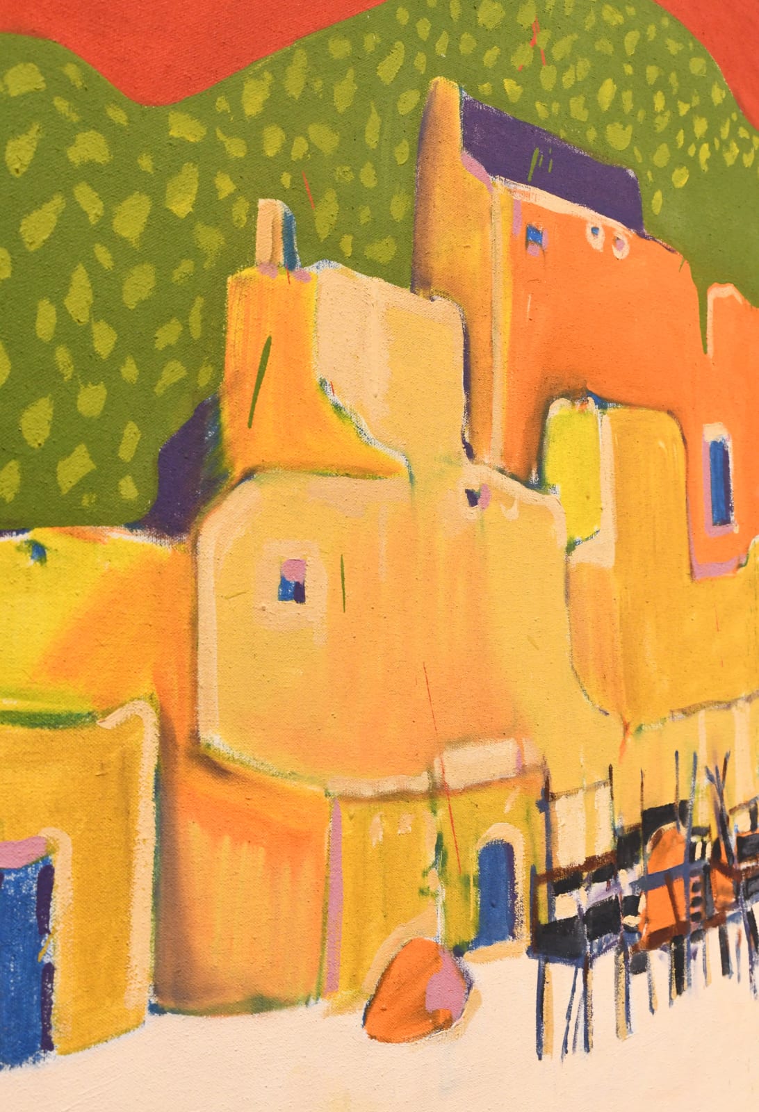 pueblo painting by Fritz Scholder