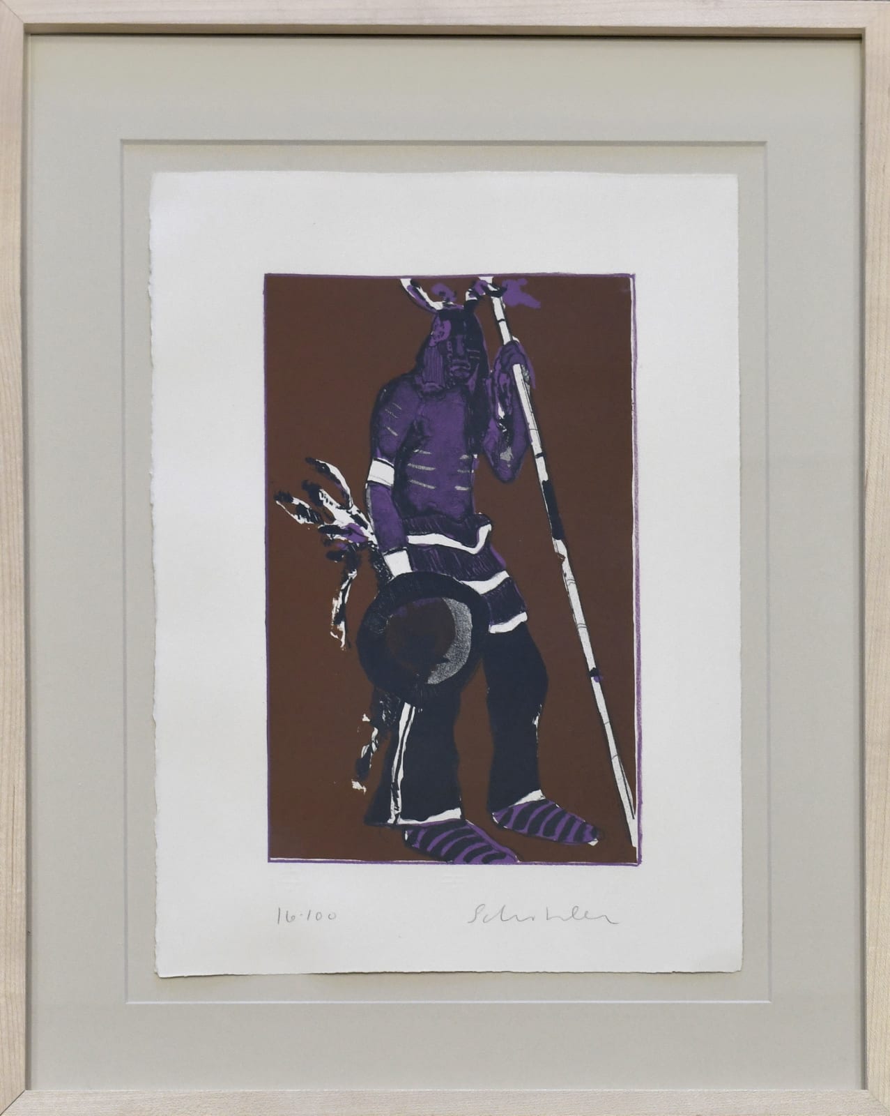 Fritz Scholder, Indian with Shield, 1973