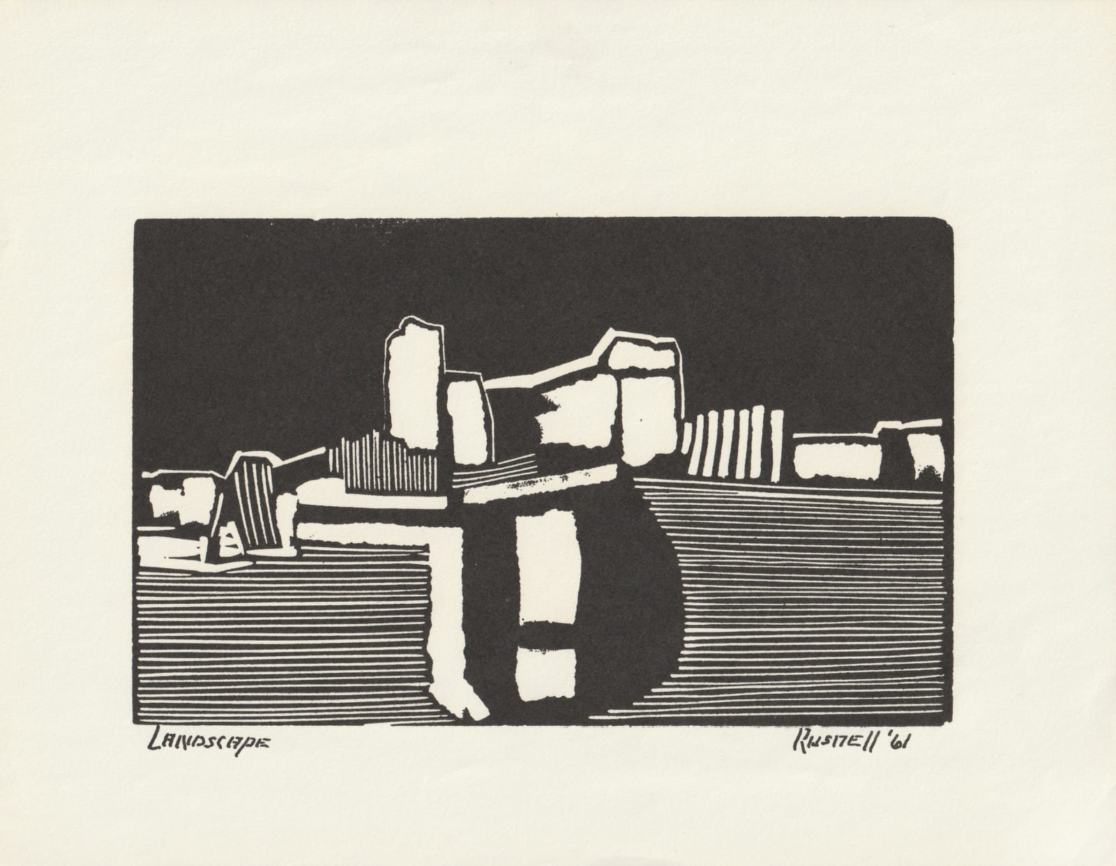 Wesley Rusnell, Landscape (2dR16d), 1961