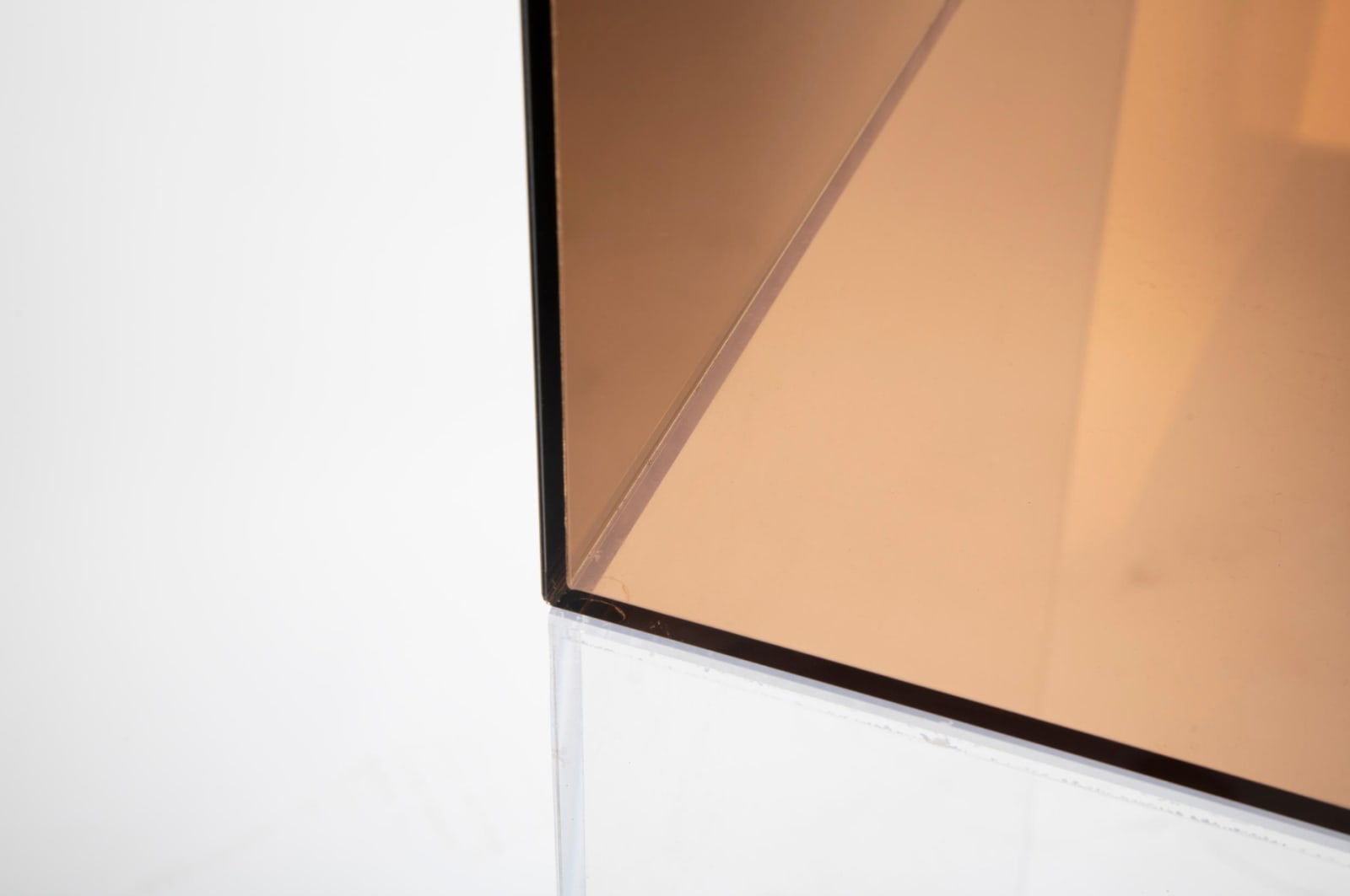 glass cube by Larry Bell