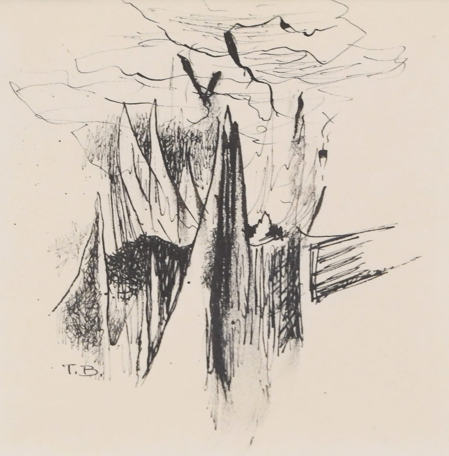 abstract drawing by Thomas Benrimo