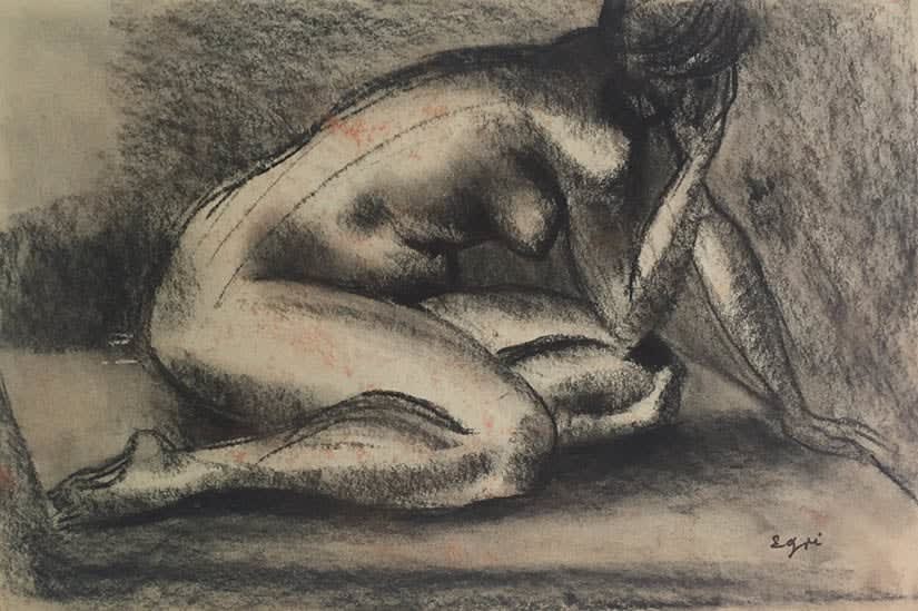 Ted Egri, Leaning Nude (#110), c. 1960s