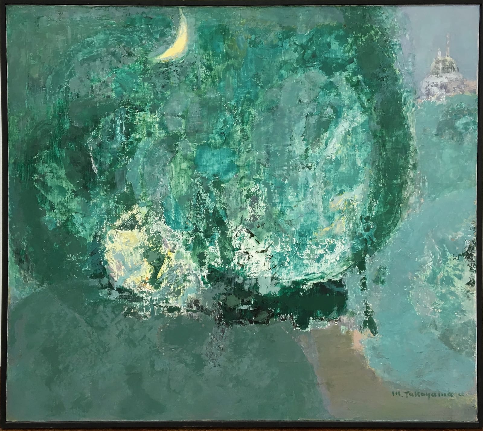 abstract oil painting by Michio Takayama