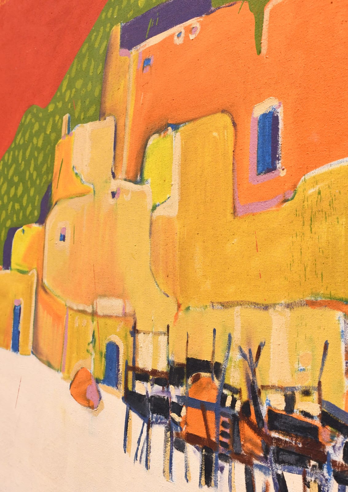 pueblo painting by Fritz Scholder