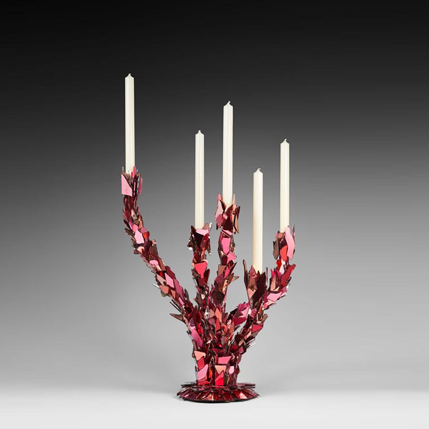 Nathalie Ziegler, Pink Glass Candleholders, 2021