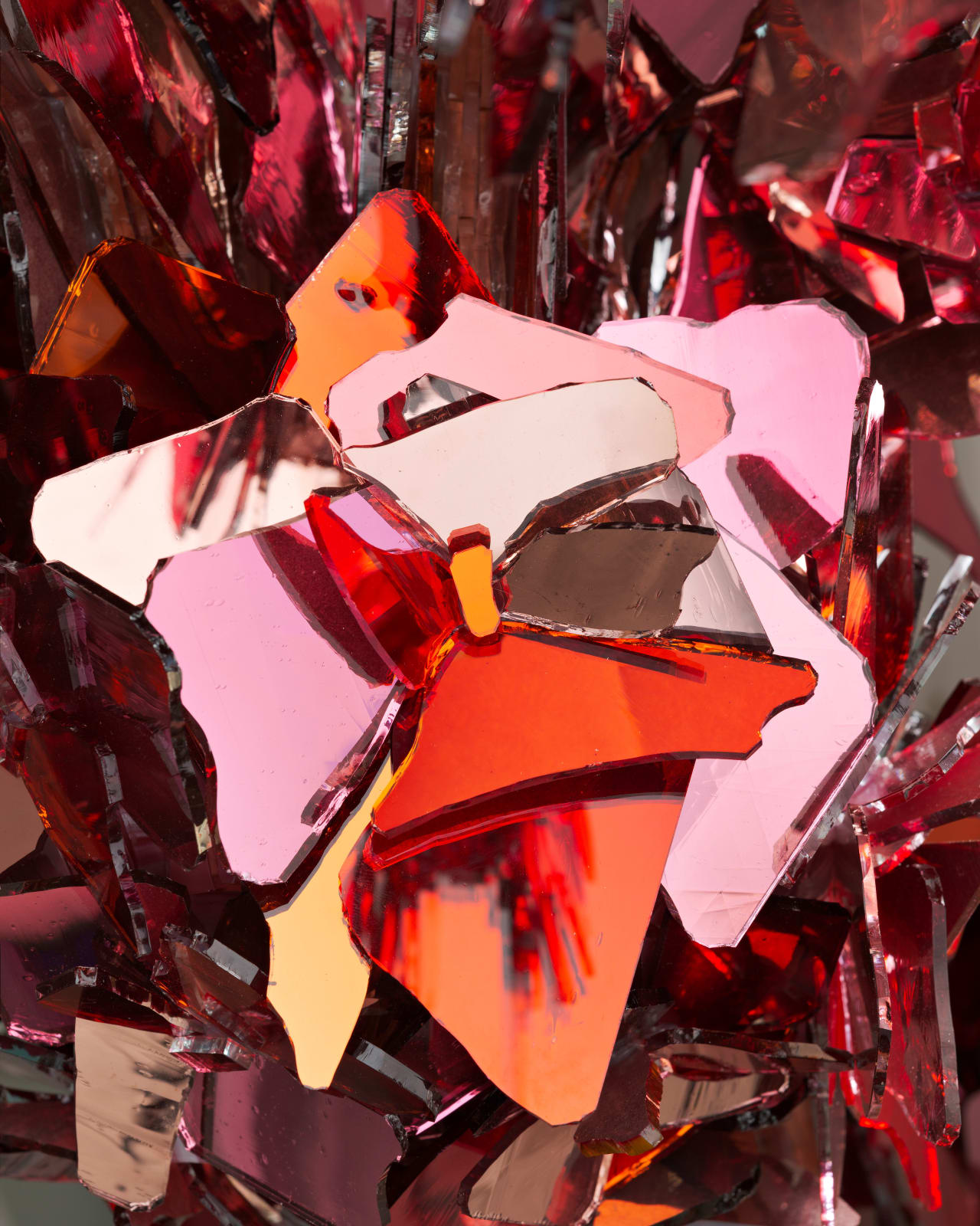 Nathalie Ziegler, Pink Glass Chandelier, 2021