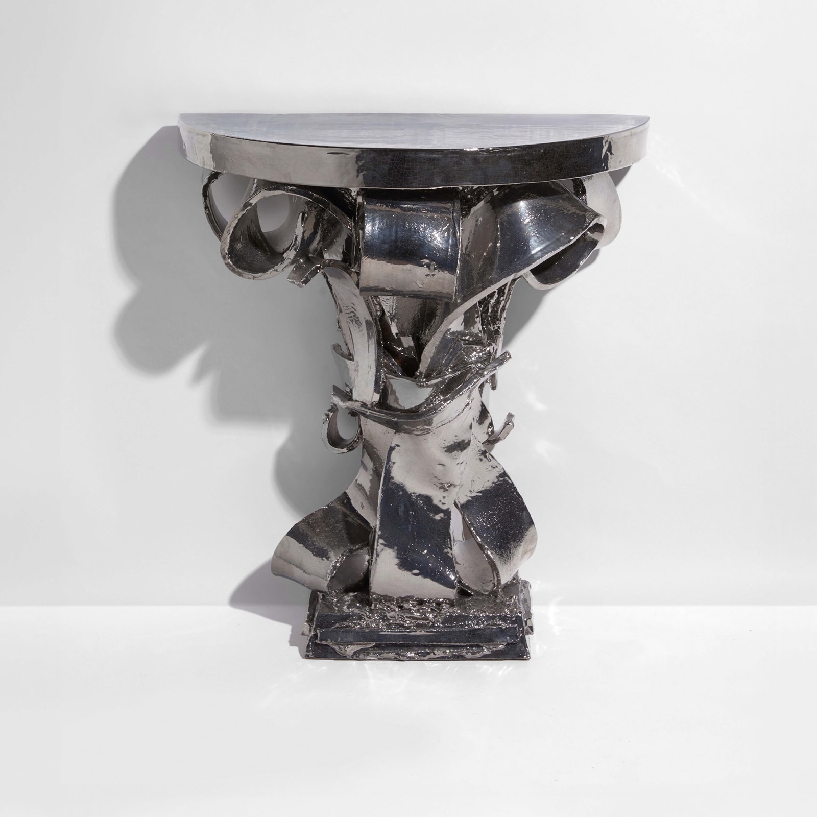 Giuseppe Ducrot, Laetitia d'Argento Demilune Console, 2020