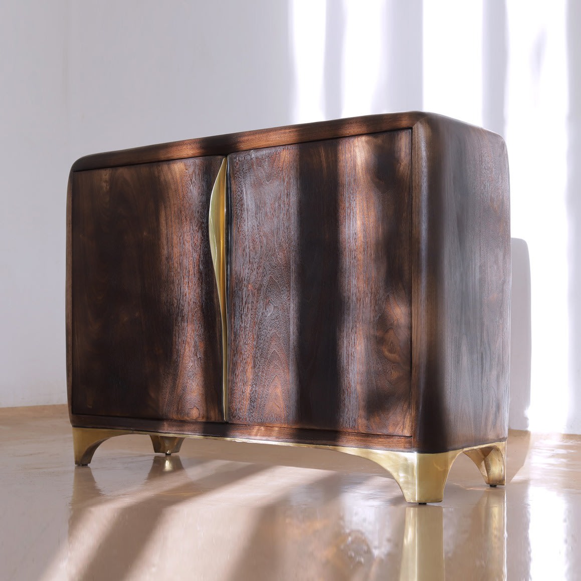 Valentin Loellmann, Walnut Two Door Cabinet, 2020
