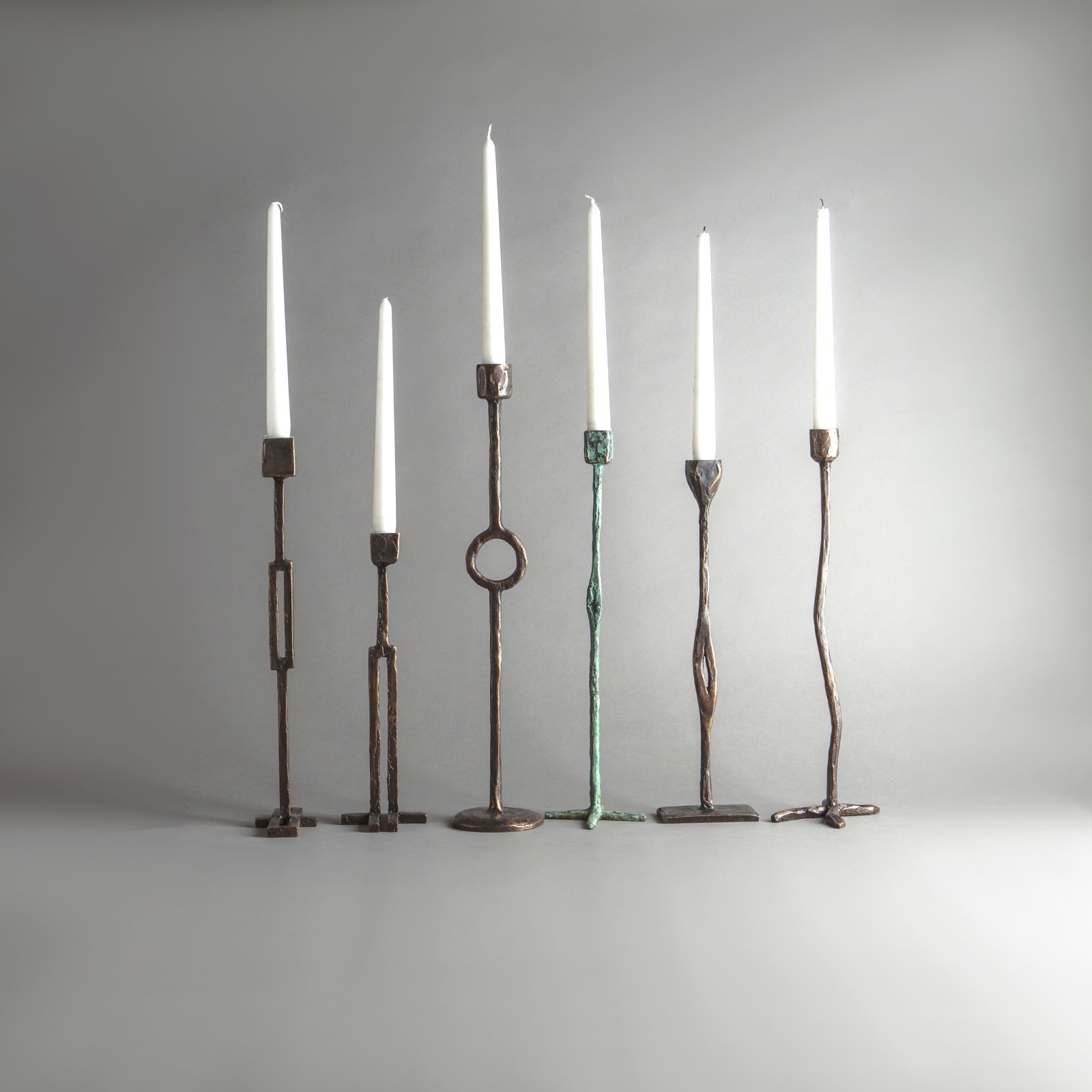 Jean Grisoni, Series of 6 Candleholders