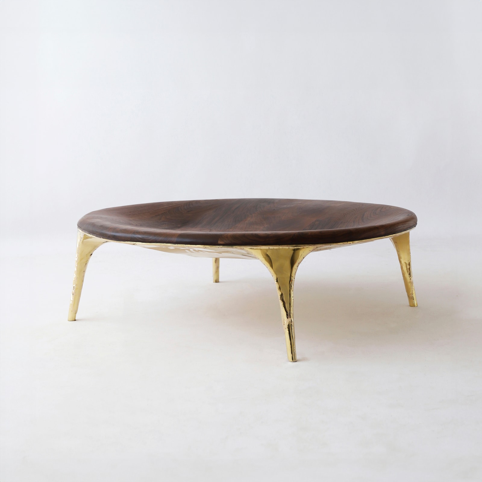 Valentin Loellmann Walnut Brass Coffee Table 2019 Twenty First Gallery