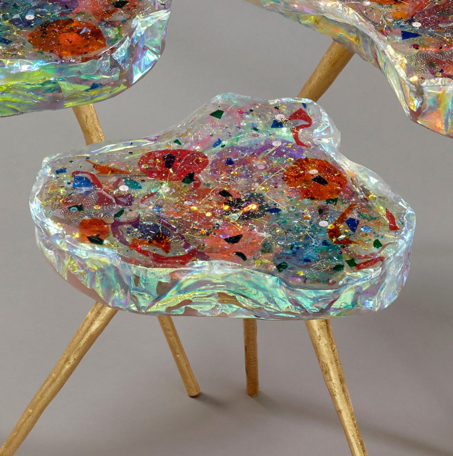 Hélène de Saint Lager, Petites Fleurs Side Tables, 2018