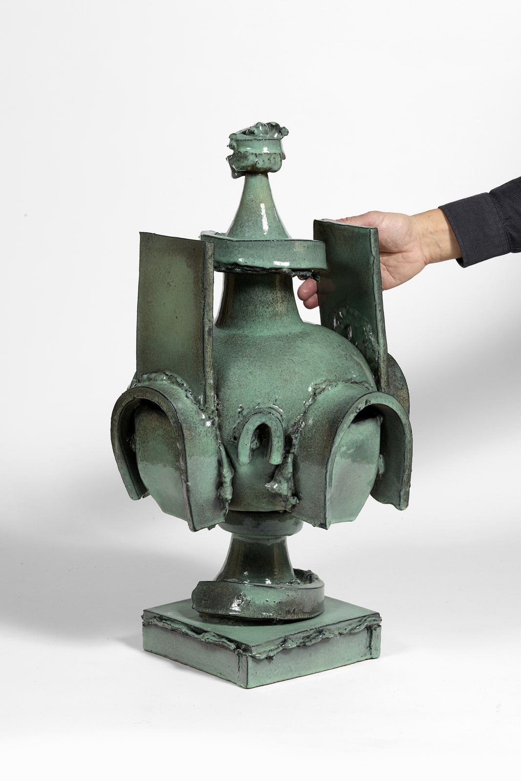 Giuseppe Ducrot, Untitled (Pair of Celadon Amphorae III), 2025