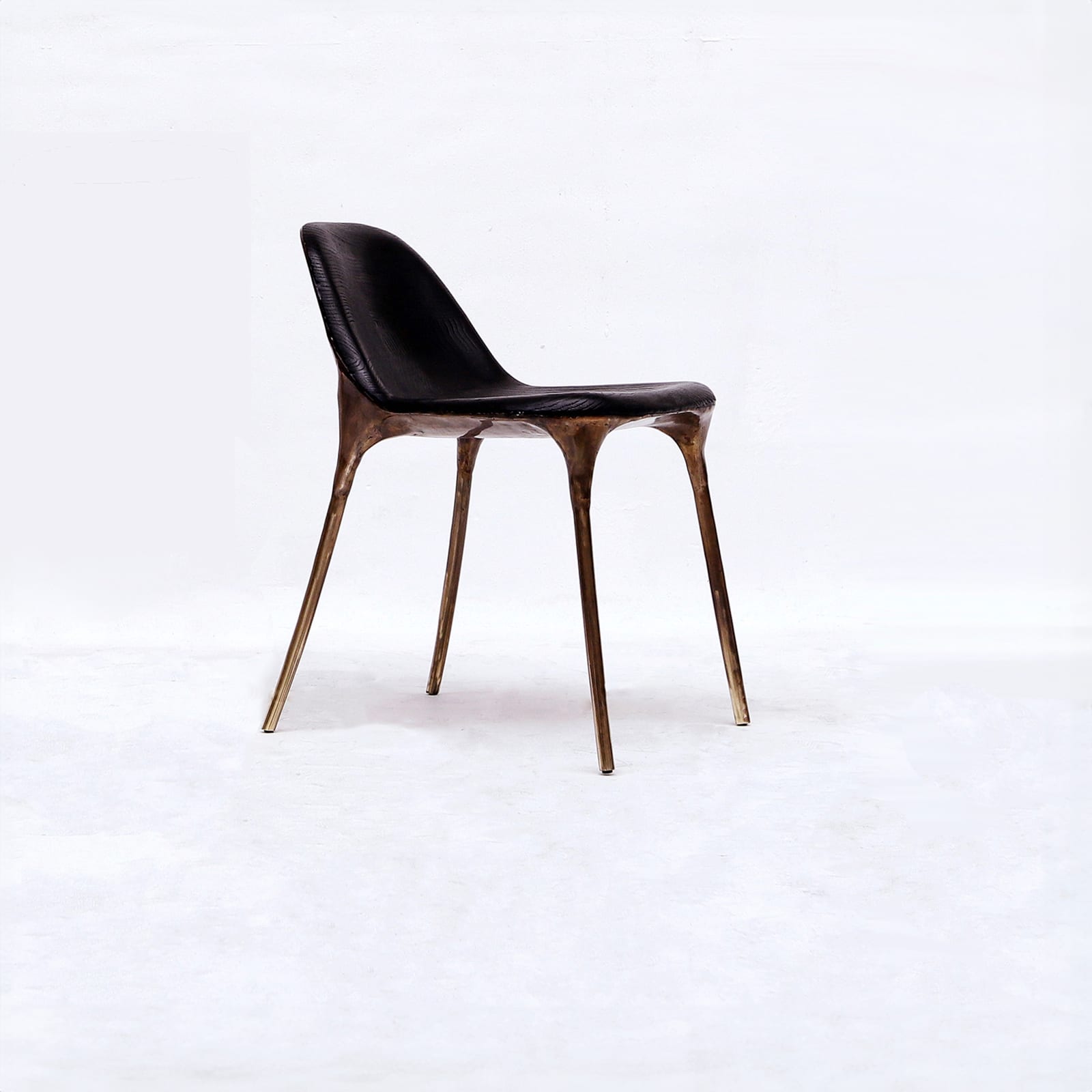 Valentin Loellmann, Brass Black Chair, 2019