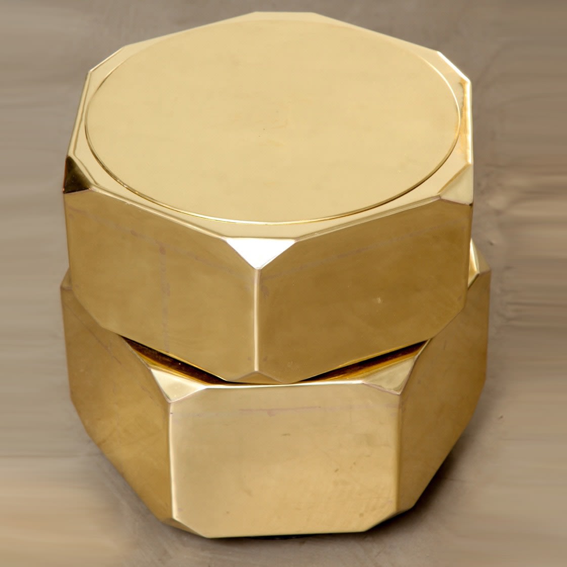 Maurice Marty, Bobby Boulon Brass Side Table, 2013