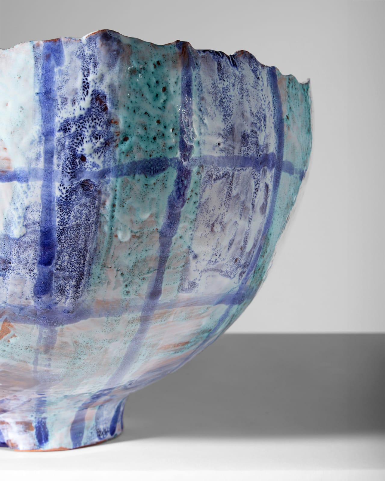 Alice Gavalet, Untitled (Blue Tartan Sculpture), 2024