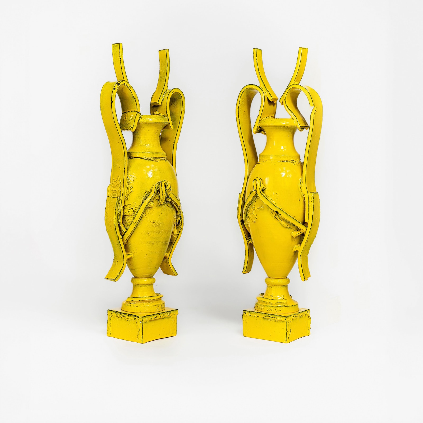 Giuseppe Ducrot, Pair of Yellow Amphorae, 2022