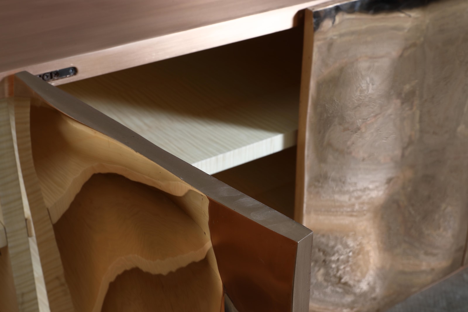 François Corbeau, Bronze Bas Relief Four Door Credenza, 2019