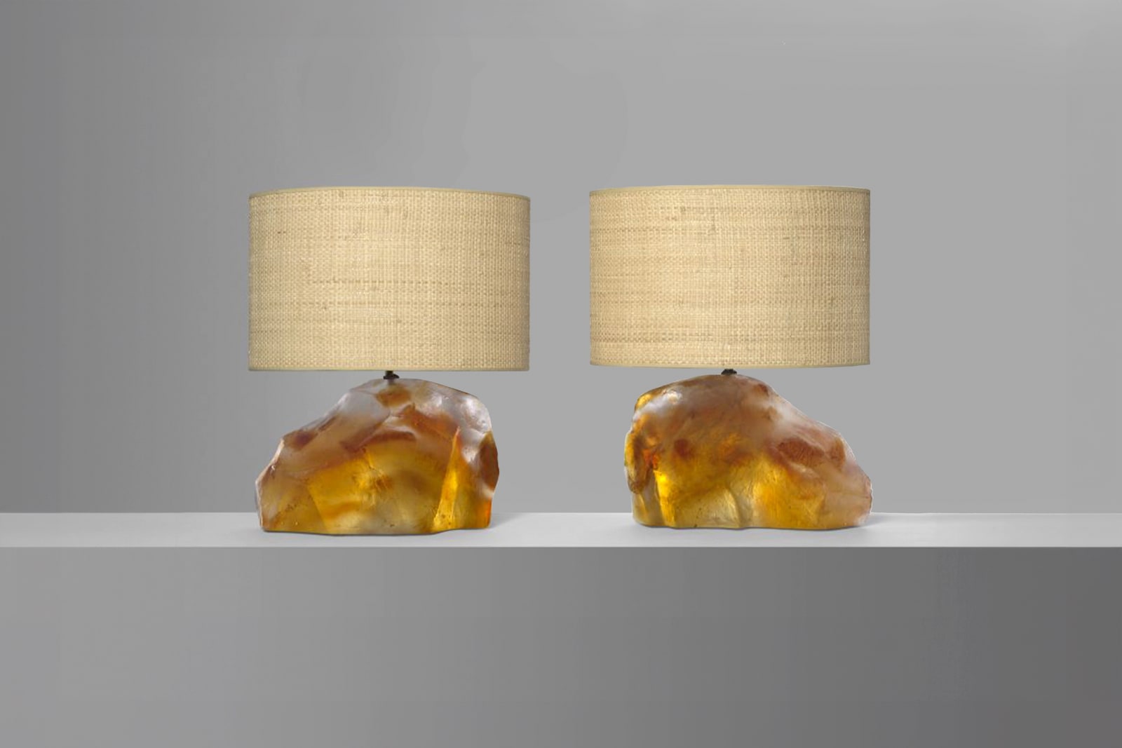 Nicolas Aubagnac, Pair of Ambra Lamps, 2021