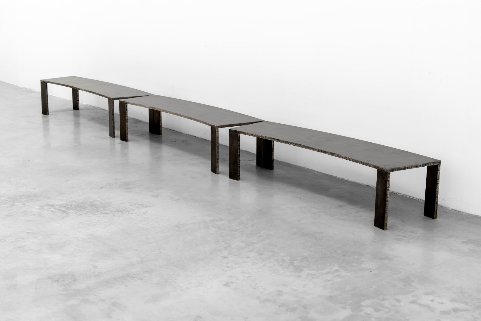 Bernar Venet, Three Benches, 2019
