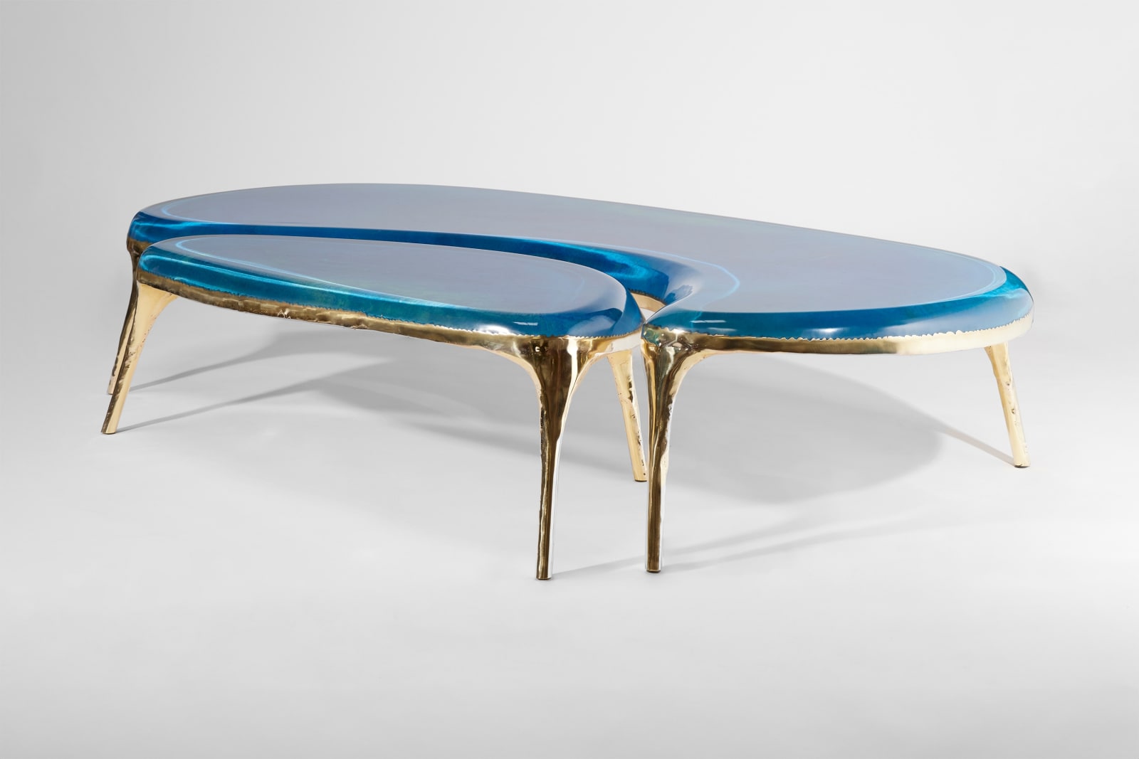 Valentin Loellmann, Two Parts Blue Coffee Table, 2024