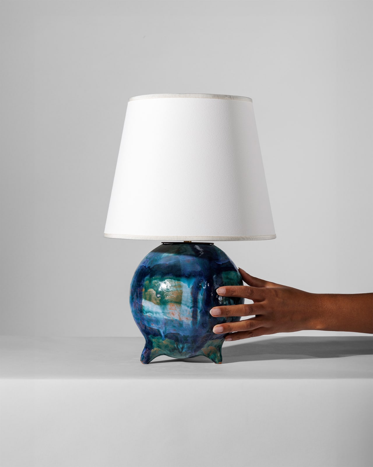 Alice Gavalet, Untitled (Blue Round Lamp), 2024