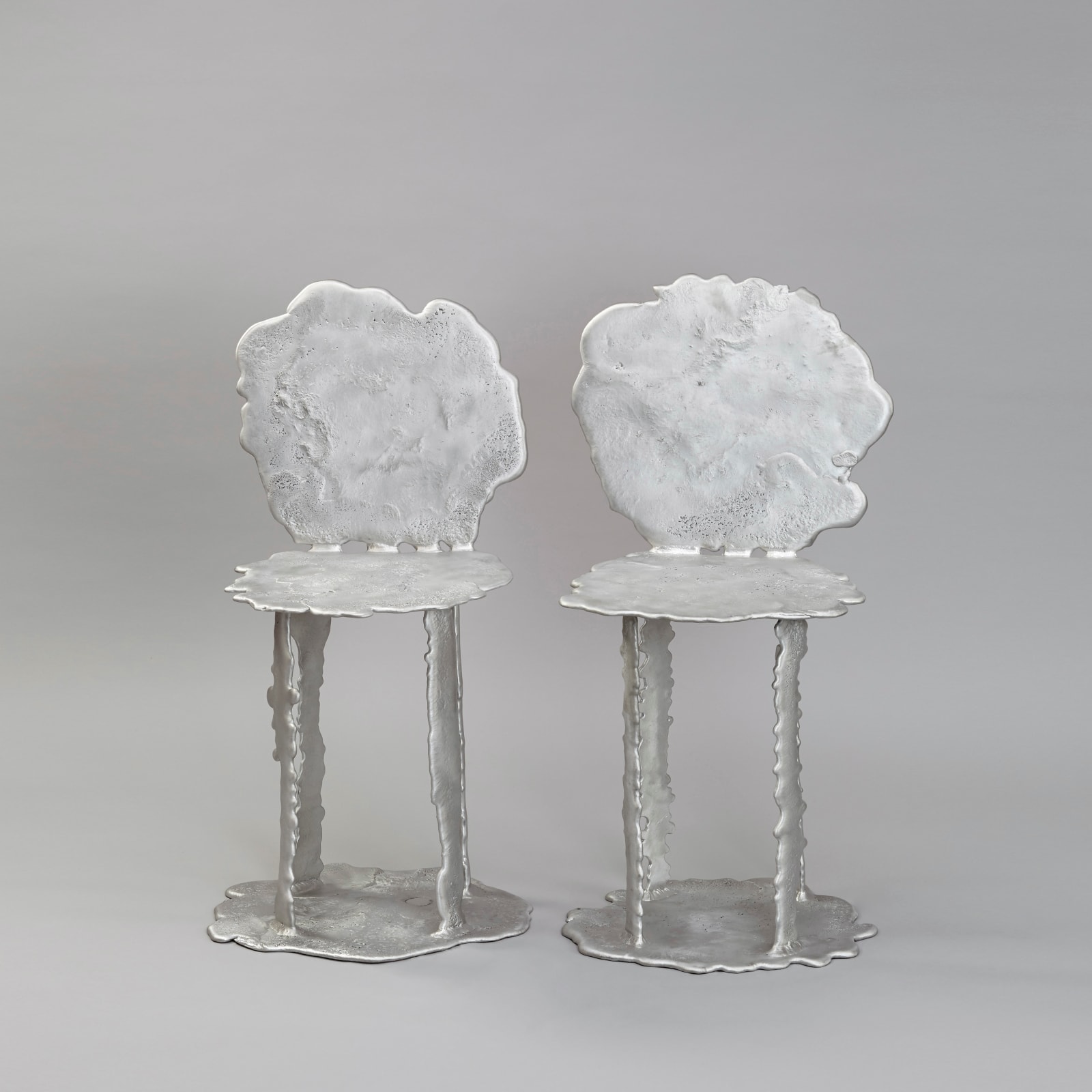 Hélène de Saint Lager, Alualéatoire Table with Four Chairs, 2020