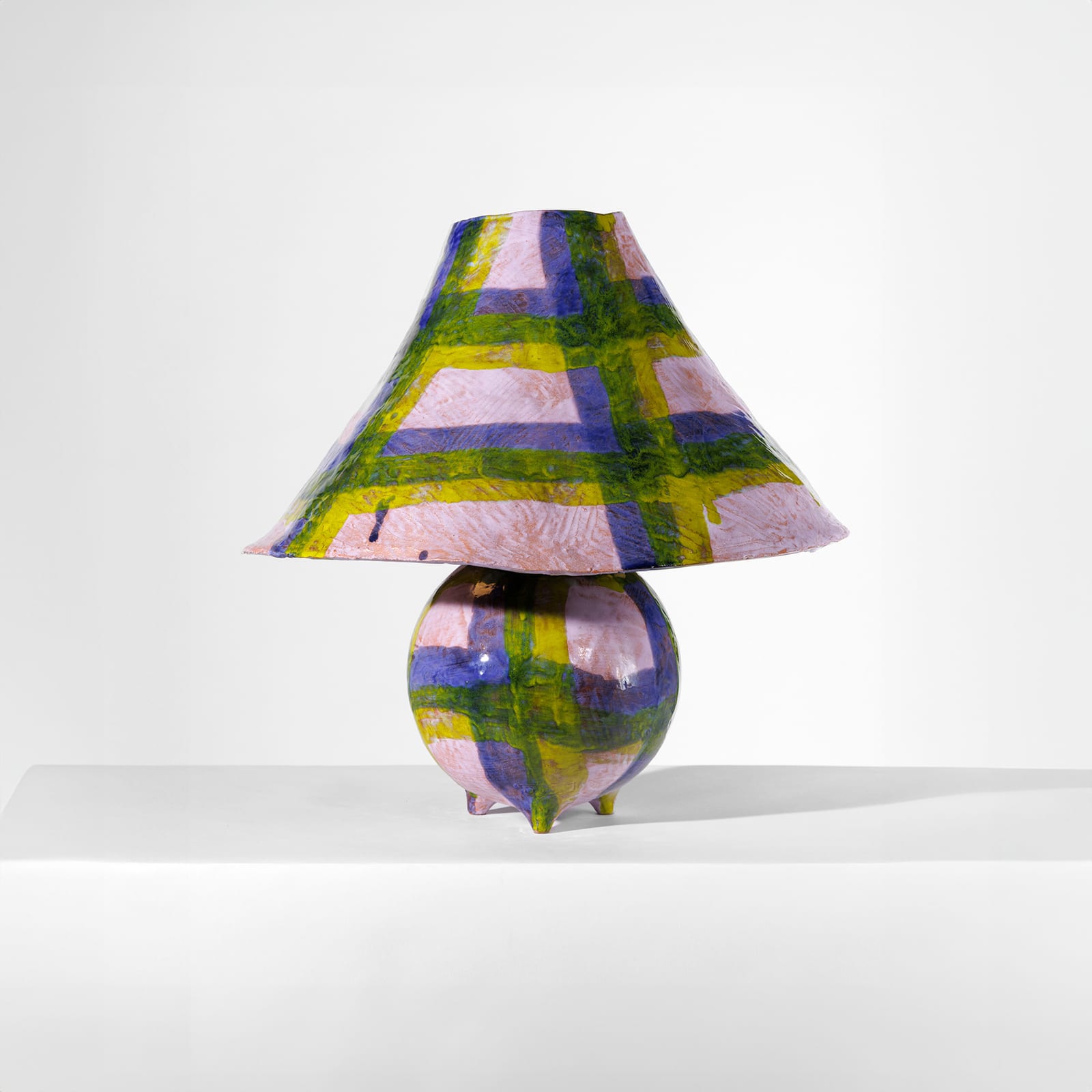 Alice Gavalet, Untitled (Pink Tartan Lamp), 2024