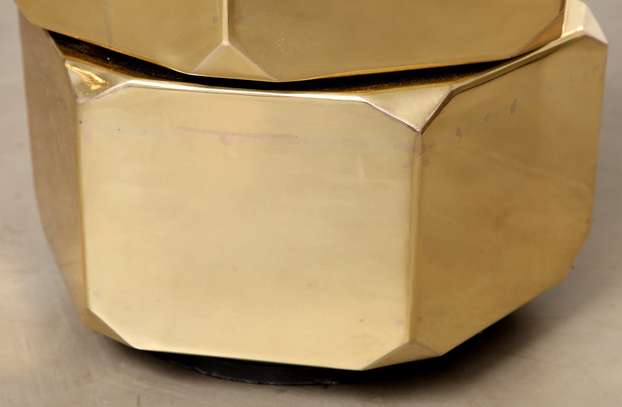 Maurice Marty, Bobby Boulon Brass Side Table, 2013