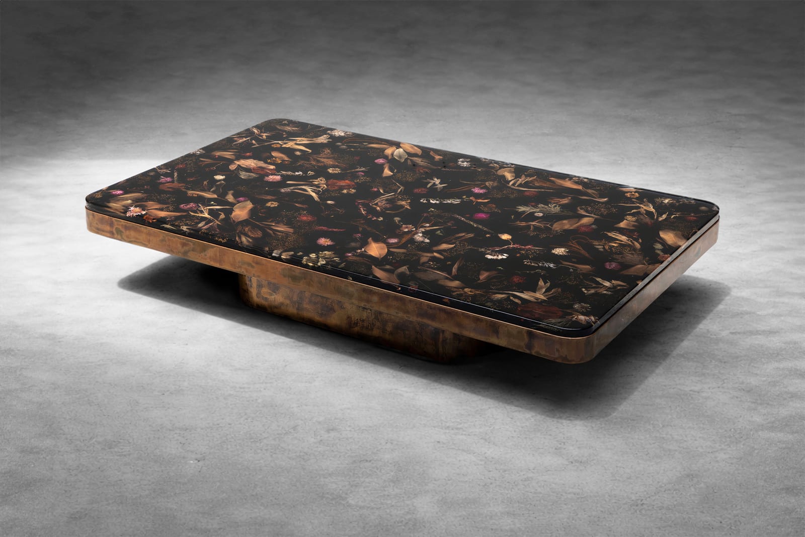 Marcin Rusak, Flora Rectangular Coffee Table 218 Bronze, 2023