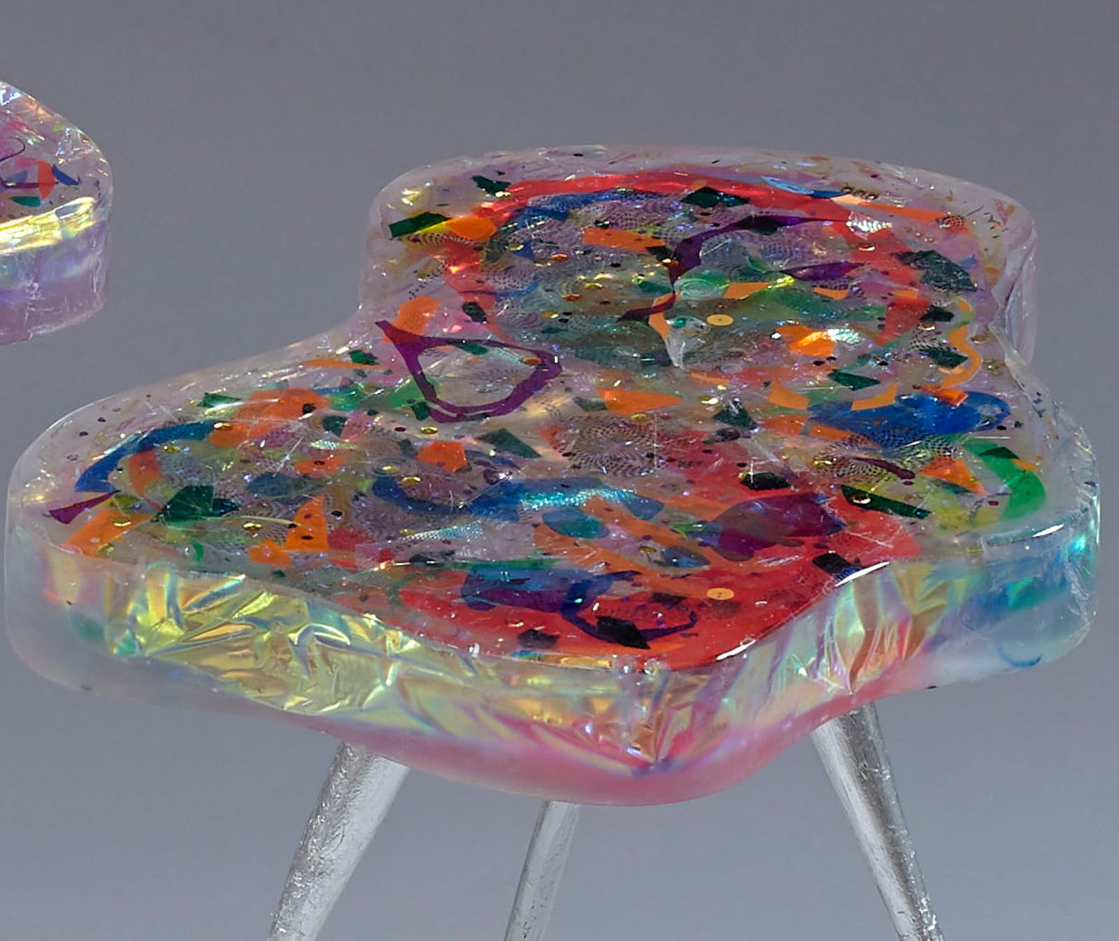 Hélène de Saint Lager, Puzzle Argent Side Tables, 2019