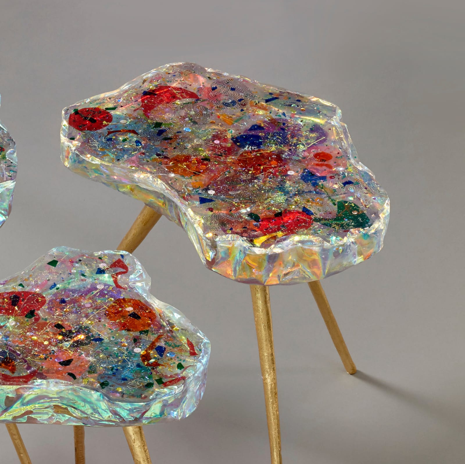 Hélène de Saint Lager, Petites Fleurs Side Tables, 2018