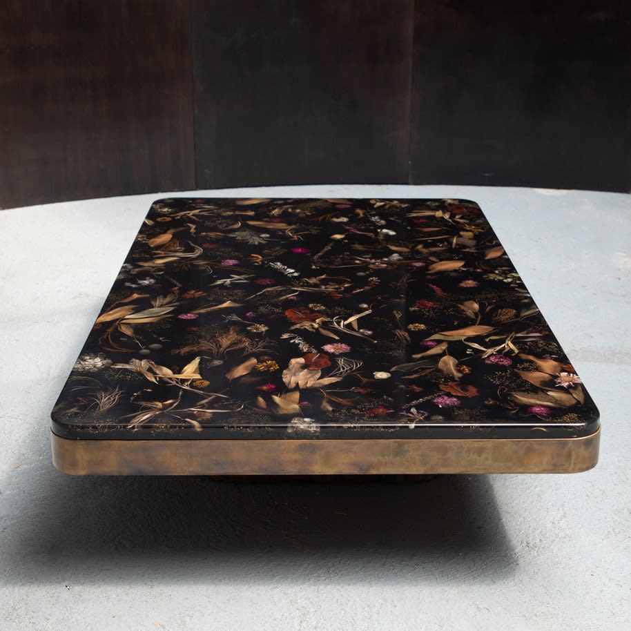 Marcin Rusak, Flora Rectangular Coffee Table 218 Bronze, 2023