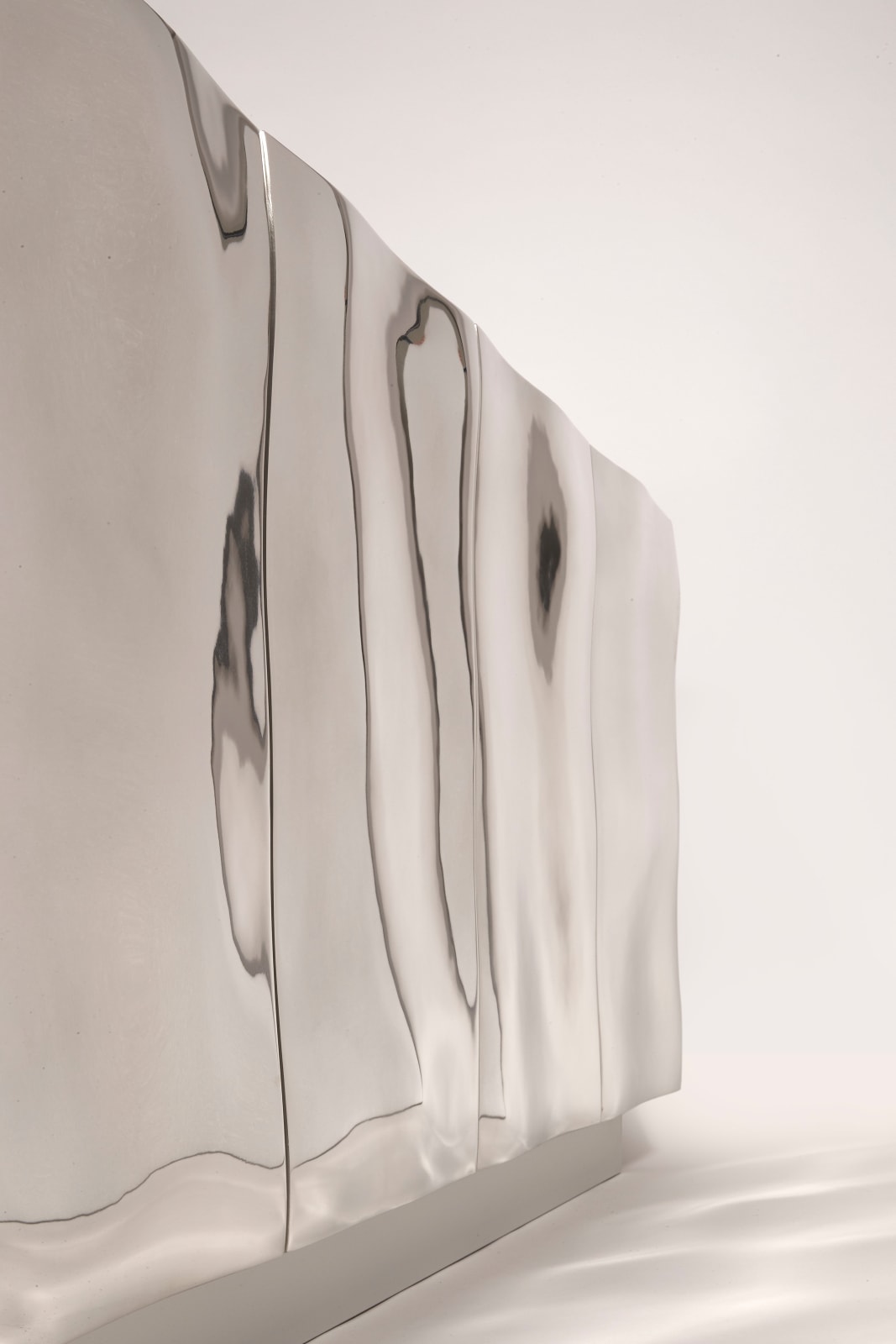 François Corbeau, Mirror Polished Bronze Bas Relief Four Door Credenza, 2022