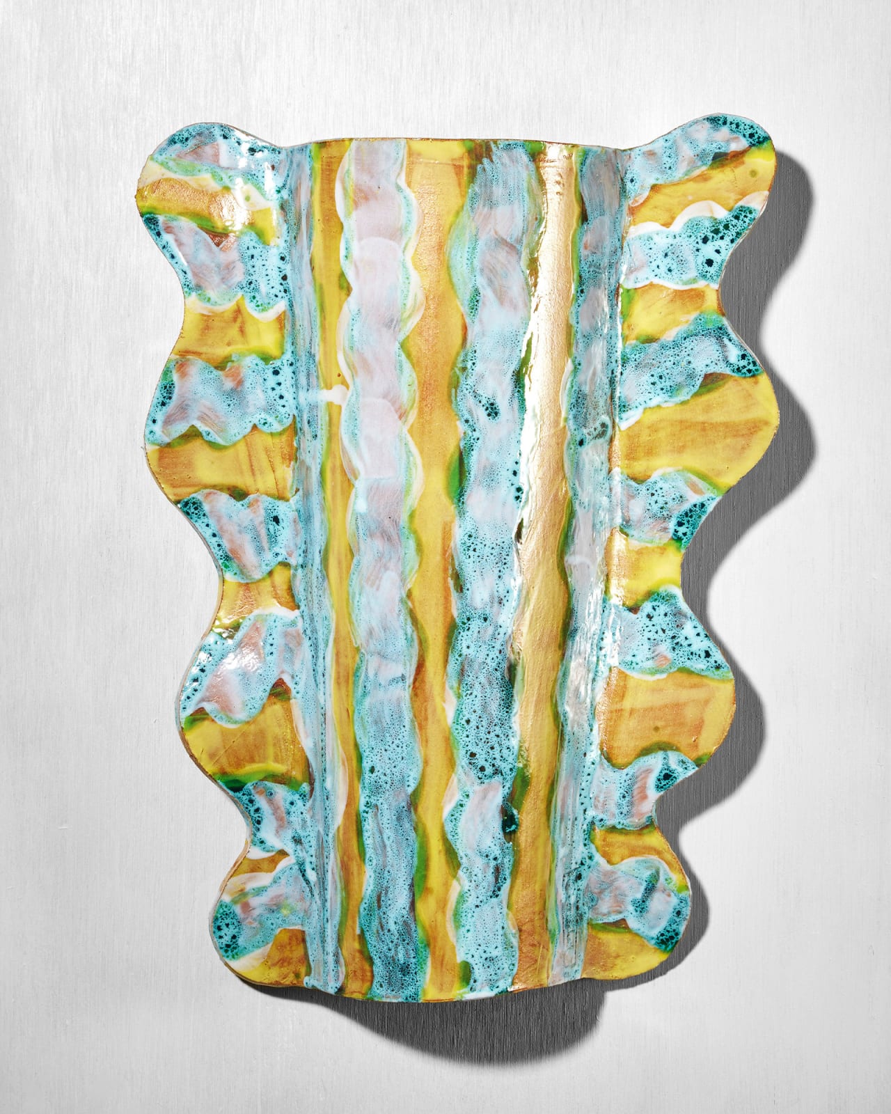 Alice Gavalet, Untitled (Pair of Yellow & Blue Sconces), 2024