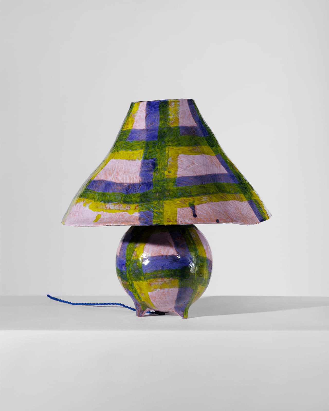 Alice Gavalet, Untitled (Pink Tartan Lamp), 2024
