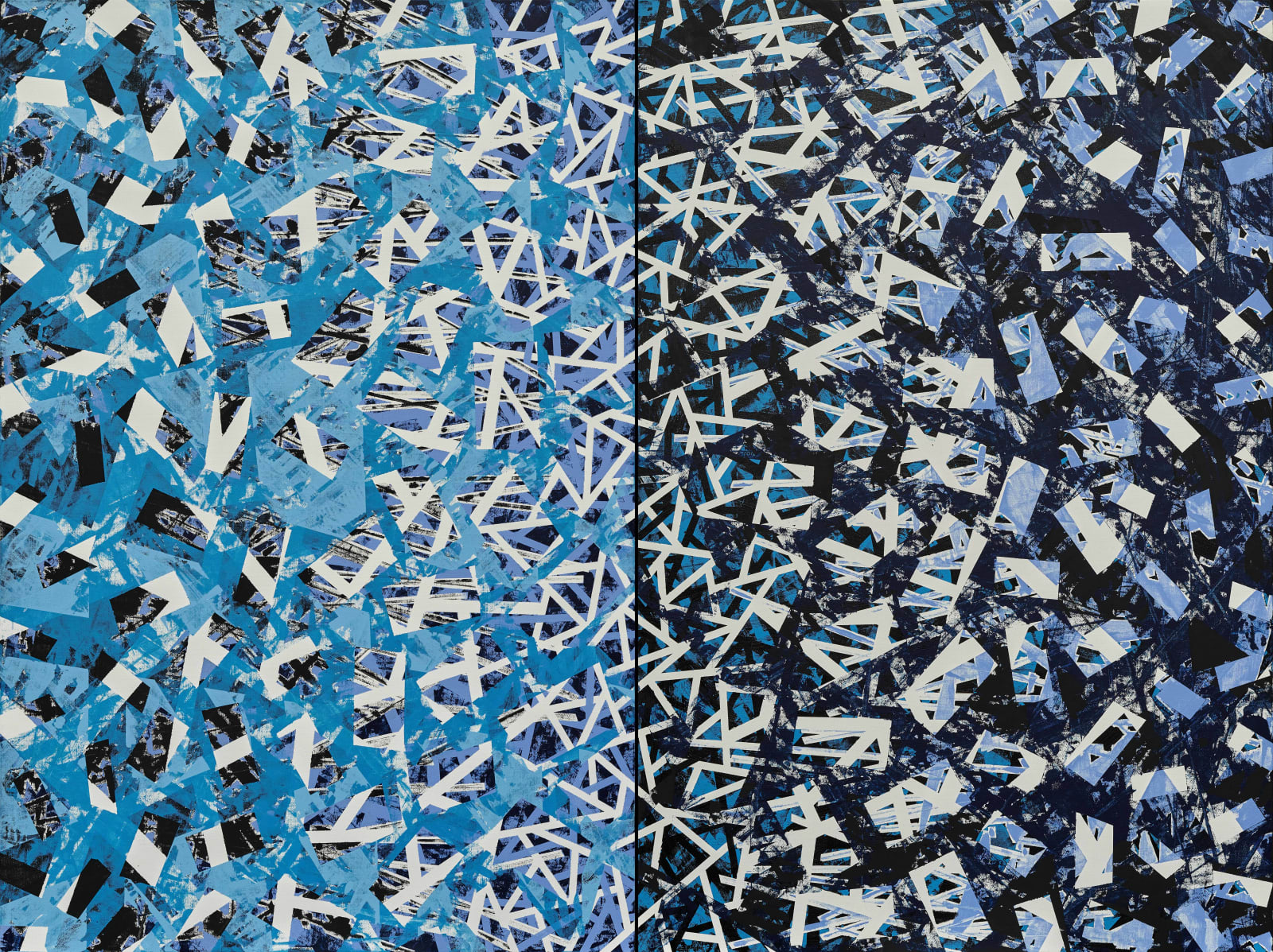 Qian Wu 吳謙, 2023-5 Blue and Black《2023-5 藍與黑》, 2023