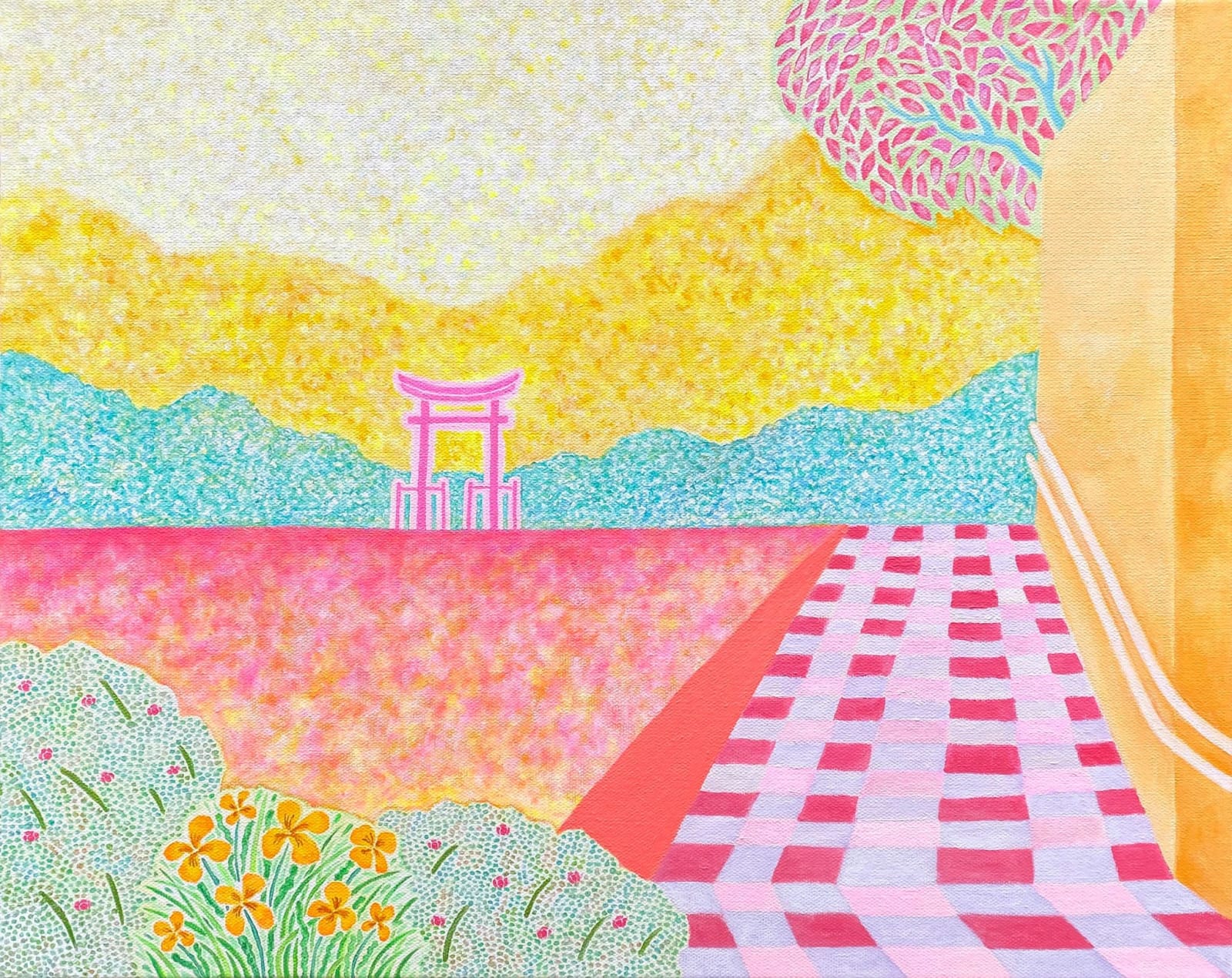 Curtis Chan 陳漢希, Blossoming in my heart at Lake Ashi 《在蘆之湖的心裡盛放》, 2024