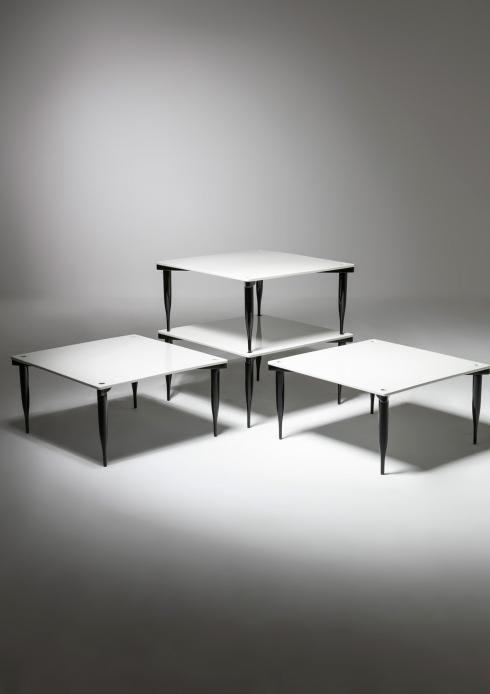 Vico Magistretti, Set of Four T8 Stackable Tables, 1950s