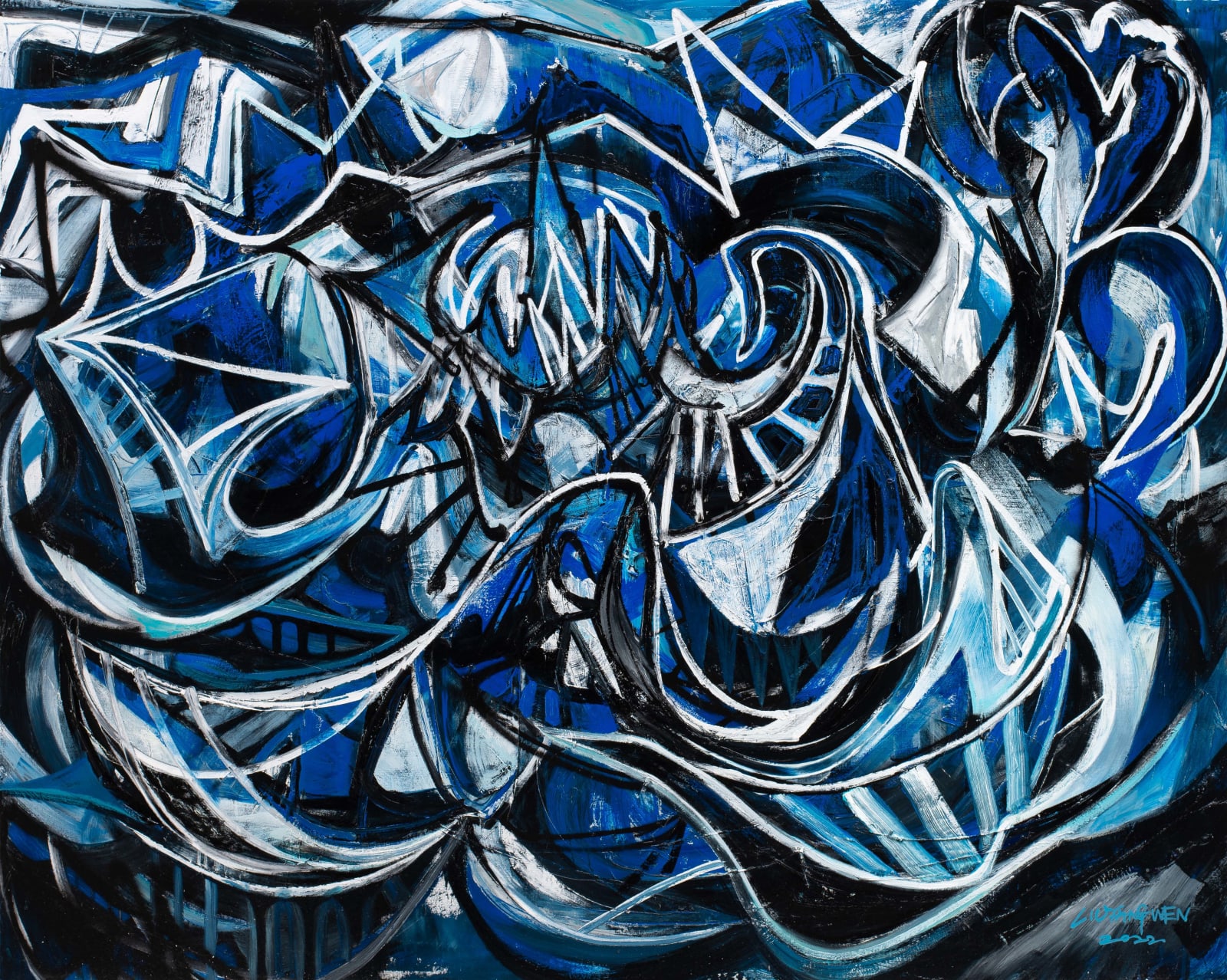 Liu Yangwen 劉養聞, Blue Rose 8-22《藍玫瑰8-22》, 2022