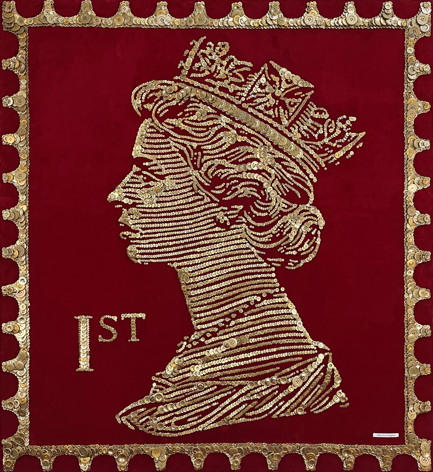 Ann Carrington, Pearly Queen of London Bridge, 2023